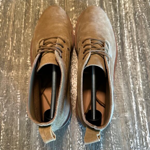 NWOB Clarks Foxwell Mid Leather Suede Boots Dark Sand Men’s Size 10M main image 13